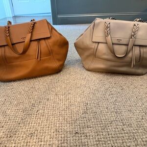 Tory Burch Tan and Grey leather Women's Bags